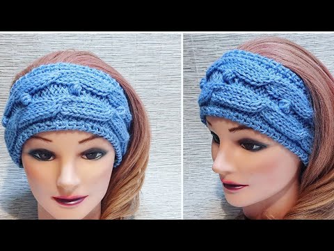 Видео: Повязка простым оригинальным узором спицами❤😍👍🧶