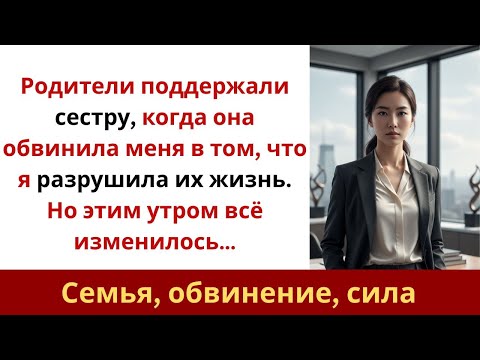 Видео: Мои родители встали на сторону сестры, когда она закричала, что я разрушила их жизнь  А сегодня утро