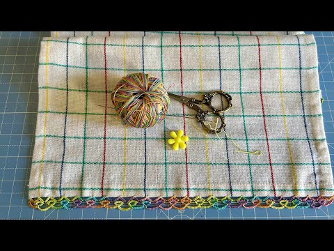 Видео: Фриволите иглой . Простое ленточное кружево#tatting#needlework#фриволите#frivolite#кружево