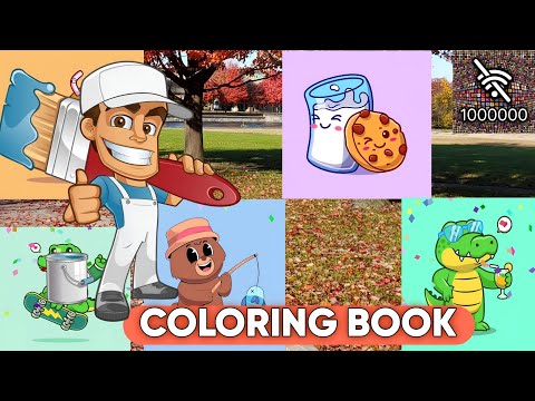 Видео: Игры Офлайн☞COLORING BOOK☞#2☜Қолтырауын гена 
