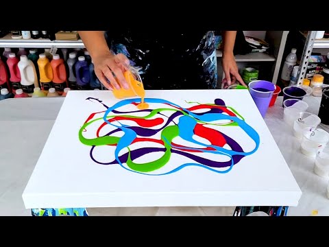 Видео: Все, кроме кухонной мойки! - Акриловая живопись жемчужными красками! - Абстрактное искусство