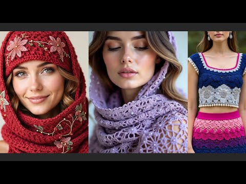 Видео: веселое вязание крючком/готовимся к зиме вязаный крючком берет, повседневное платье #вязание крюч...