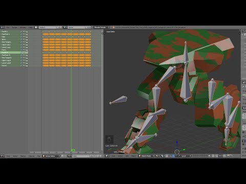 Видео: 103.04 Анимация робота в Blender. Завершение анимации и экспорт в Unity