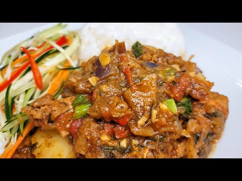 Видео: Рецепт тушеных баклажанов/байгана/баланджая с курицей: по-гайански