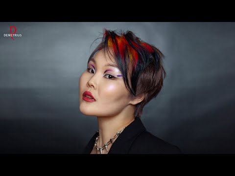 Видео: DEMETRIUS | Удлиненная стрижка ПИКСИ в несведенных зонах | Женская стрижка на короткие волосы