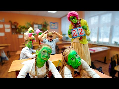 Видео: ЗОМБИ в школе! -Мы семья