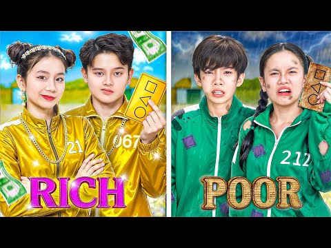 Видео: Игра В Кальмара В Реальной Жизни! Богатая Пара Vs Бедной Пары Играют В Игру «кальмар»