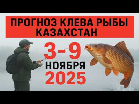Видео: ПРОГНОЗ КЛЁВА в Казахстане с 3 по 9 ноября 2025: Бросай все и на рыбалку!