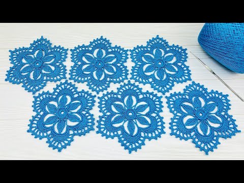 Видео: Ажурный МОТИВ крючком мастер-класс по вязанию Crochet flower motif patterns tutorial