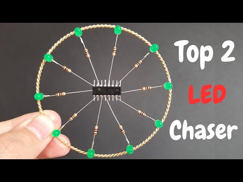 Видео: Два лучших светодиодных бегунка на базе микросхем NE555 и CD4017