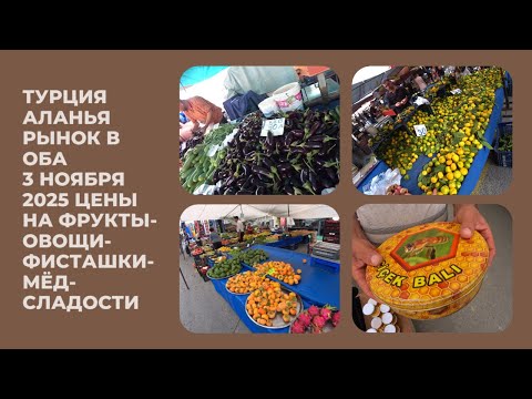 Видео: ЦЕНЫ НА КЛУБНИКУ МАНДАРИНЫ ХУРМУ МЕД ОРЕХИ РЫНОК В ОБА АЛАНЬЯ 3 НОЯБРЯ 2025