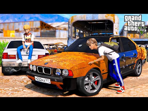 Видео: ОПЕРСКАЯ ЕЗДА В GTA 5 - НАШЕЛ НА СВАЛКЕ РЖАВУЮ BMW M5 E34! ШАШКИ НА ДВУХ РАЗБИТЫХ БМВ! 🌊ВОТЕР