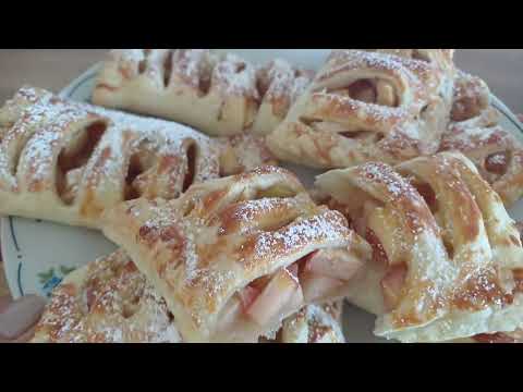 Видео: Слойки с яблоками и корицей. Когда гости уже на пороге #рецепты #еда #выпечка #food #сладкое #apfel 