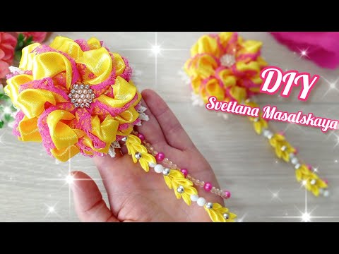 Видео: Заказчик попросил яркие бантики. Делаем из атласа и кружева 💥.The customer asked for bright bows.