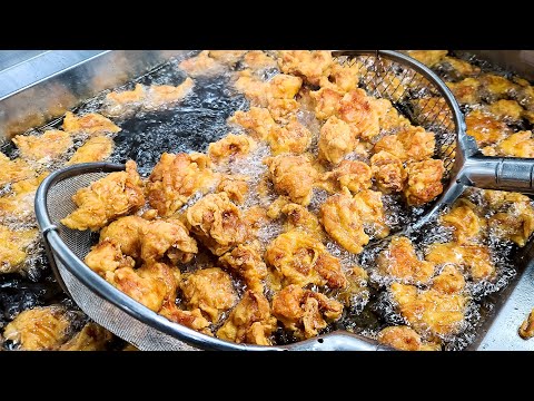 Видео: Лучшая кисло-сладкая курица в Корее, Жареные куриные ножки, Жареные крылышки, Жареные пельмени