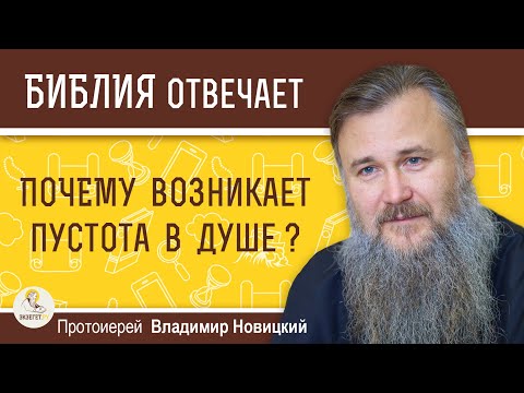 Видео: ПОЧЕМУ ВОЗНИКАЕТ ПУСТОТА В ДУШЕ ?  Протоиерей Владимир Новицкий