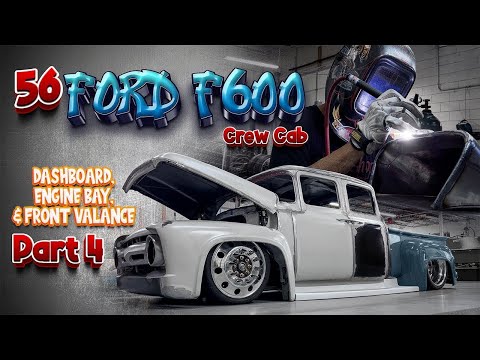 Видео: 56 Ford F600 "Crew Cab" • Часть 4 • Приборная панель, моторный отсек и передняя обшивка