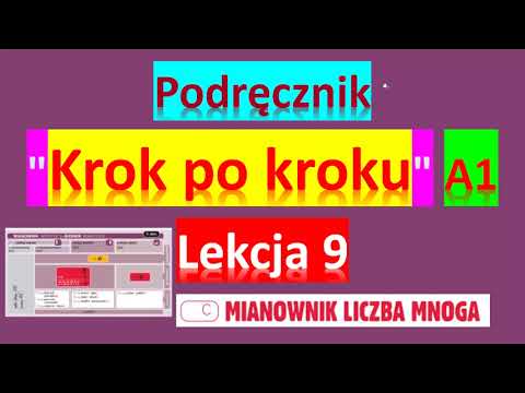 Видео: Krok po kroku A1. Урок 9, часть 2. Język polski.