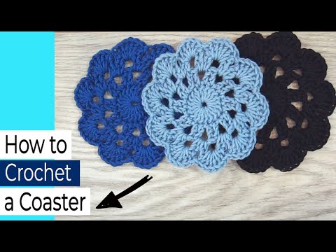 Видео: Учебное пособие по вязанию подставок крючком [EASY] [DIY]...