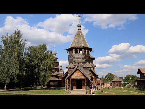 Видео: Суздаль: Музей деревянного зодчества/Russia: Wooden Architecture Museum