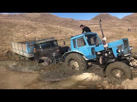 Видео: ЗИЛ 131 Не Смог Проехать и Затем Трактор 82 тоже Застрял