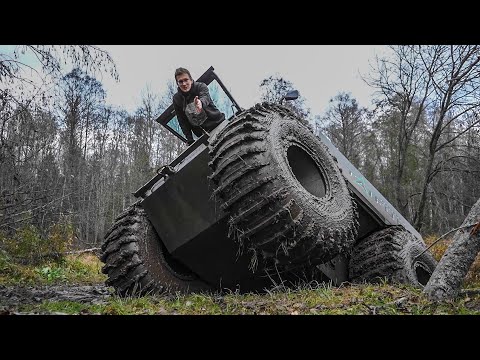 Видео: Вездеход Тайфун. Дешевле  Шерпа, а управляется легче.