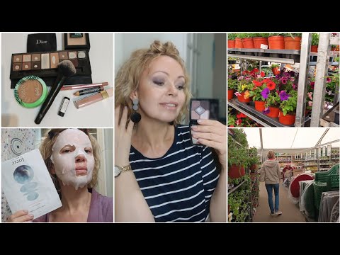 Видео: МОЁ УТРО☕МАКИЯЖ💄палеткой DIOR🩶🩷готовимся к ДАЧНОМУ барбекю ☀️#макияж #grwm #дача #май #косметика