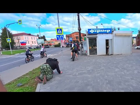 Видео: Не дали мужику разбить голову! ВЕЛОПОКАТУШКА 174