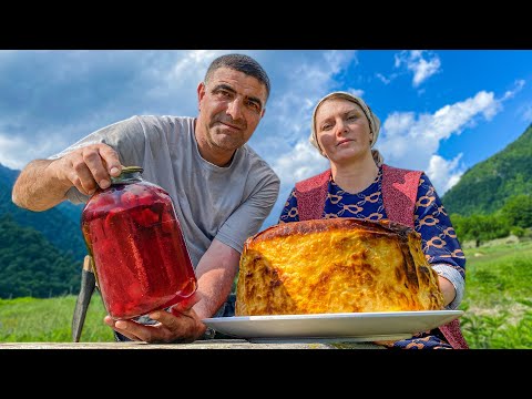 Видео: Необыкновенный ШАХ ПЛОВ с Каштанами в Хрустящем Лаваше! Мы продолжаем строить огромную печь!