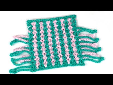 Видео: Двухцветный двухсторонний узор 2