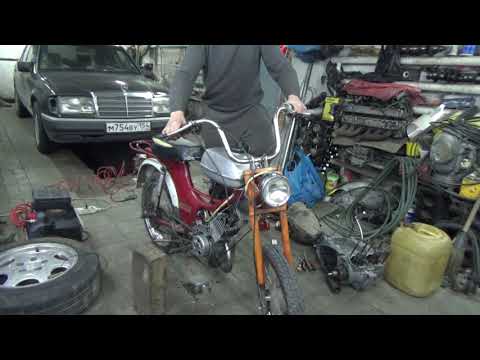 Видео: Мопед "Рига 22" перебрали двигатель Ш-58.