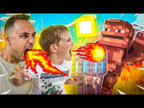 Видео: Годзилла крушит город! Топ Роб и Андрюша играют в Minecraft Godzilla.