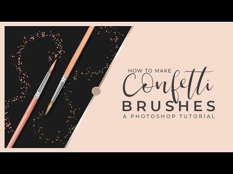Видео: Кисть с блестками и кисть с конфетти в Photoshop