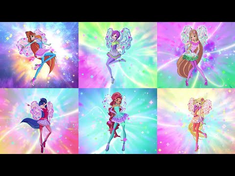 Видео: Все Превращения Винкс. Winx Club All Transformations