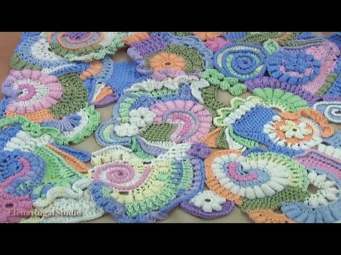 Видео: Уникальное ПОЛОТНО в технике ФРИФОРМ/ Соединение Мотивов-Скрамблей /Подробный МК 95 часть2 из 2