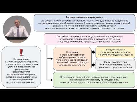 Видео: Записана обновленная леĸция "Меры уголовно-процессуального принуждения. 1 часть"