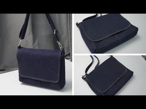 Видео: [Easy Sewing]  Сумка почтальона в джинсах