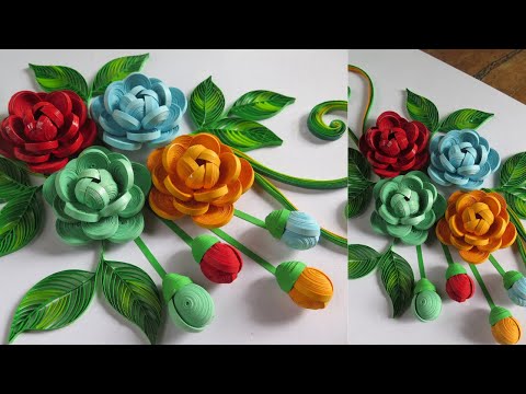 Видео: КАК сделать объемную розу в технике квиллинг из бумаги #квиллингдляначинающих #квиллинг