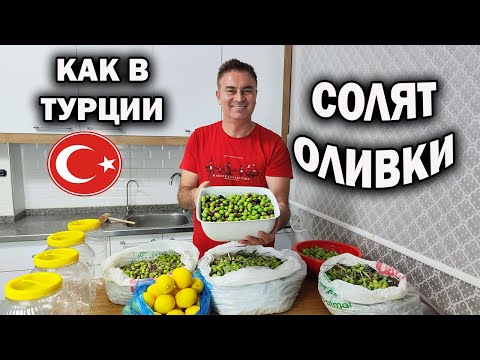 Видео: КАК В ТУРЦИИ СОЛЯТ ОЛИВКИ! ПОКАЗЫВАЮ турецкий #рецепт