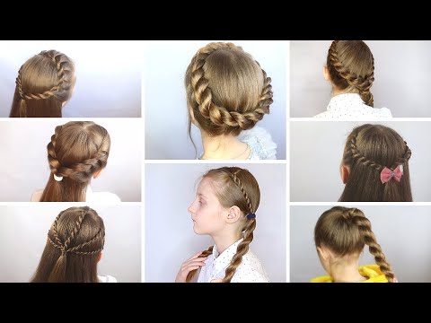 Видео: Топ 8 причесок для школы / быстрые #прически со жгутами / #прическа на длинные волосы
