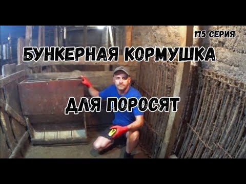 Видео: Бункерная кормушка из хлама для откорма поросят после отлучки .