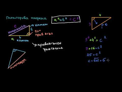Видео: Запознаване с питагоровата теорема