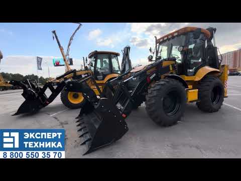 Видео: Обзор экскаватора-погрузчика Shanmon 388H с обновленной JCB-кареткой