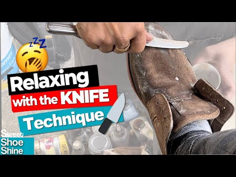 Видео: 😴 ТЕХНИКА ЗАМШИ 😴 - запускает ASMR чистку обуви Street на Diesel Shoes #shoeshine #asmr