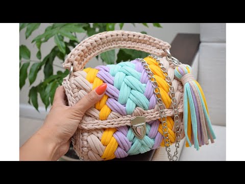 Видео: Crocheting Multicolored Marshmallow handbag Вязание разноцветной сумочки Зефирки из остатков пряжи