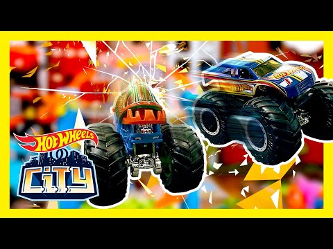 Видео: ГИГАНТСКИЙ T-REX ПОРАЖАЕТ ГОРЯЧИМИ КОЛЕСАМИ ГОРОДА! | Hot Wheels City |  @HotWheelsRussia 3+