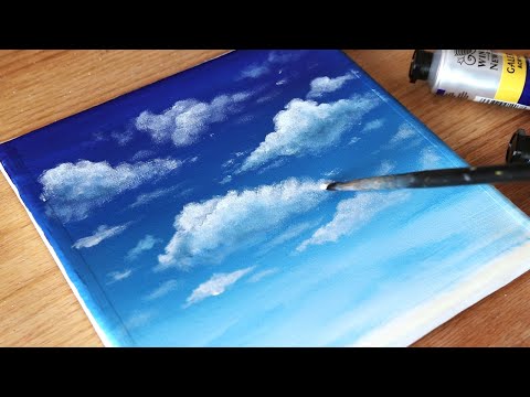 Видео: Как рисовать облака | Учебник по акриловой живописи для начинающих