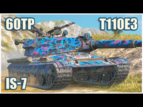 Видео: T110E3, 60TP & ИС-7 • WoT Blitz Gameplay