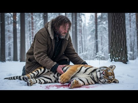 Видео: Бездомный спасает тигрицу  Редкое событие произошло в лесу