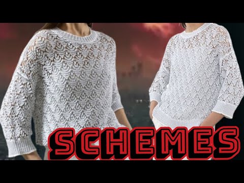 Видео: Роскошный узор ♨️ для вязания свитера, жилета. Luxurious pattern for knitting a sweater, vest.